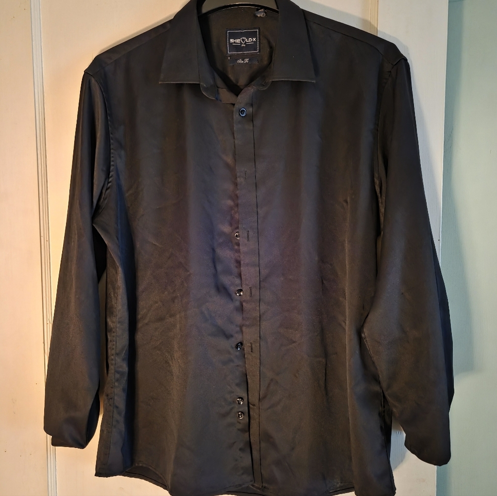 Black Long Sleeve Button-Up Shirt